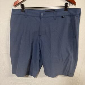TravisMathew Golf Shorts Mens 38 Blue Performance Stretch Casual Flat Front